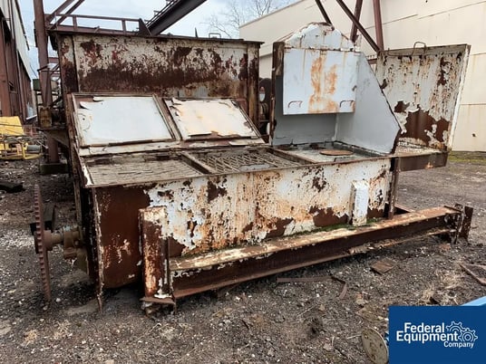60 cu.ft. Carbon Steel Ribbon Blender, 34" wide x 108" long trough, double ribbon, outboard roller bearings - Image 5