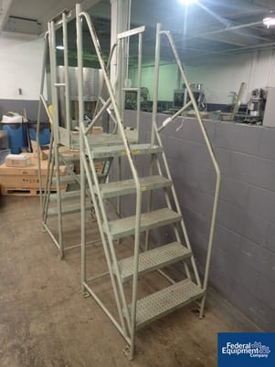 Over Conveyor Ladder, 46" high clearance, 24" wide steps, #3172-21 - Image 2