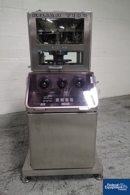 Kilian #T100, tablet press, 9 stations, B IPT turret, 60 Kn pre-compression, 65 Kn main compression, 16mm - Image 3