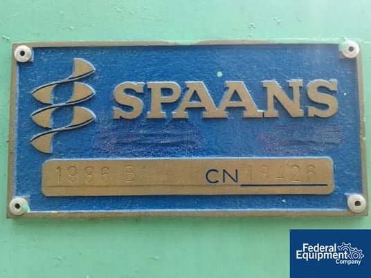 20" diameter x 16.9' long, Spaans screw conveyor, Stainless Steel, 5 HP, 20" x 20" bottom discharge, serial - Image 2
