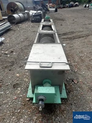 20" diameter x 16.9' long, Spaans screw conveyor, Stainless Steel, 5 HP, 20" x 20" bottom discharge, serial - Image 4