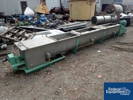 20" diameter x 16.9' long, Spaans screw conveyor, Stainless Steel, 5 HP, 20" x 20" bottom discharge, serial - Image 5