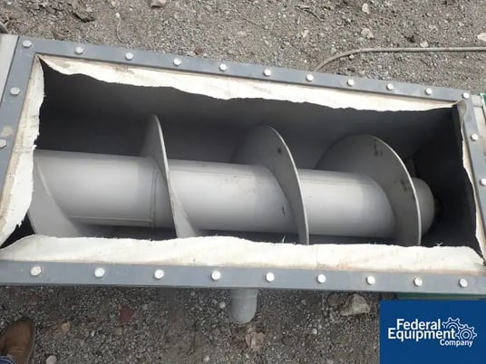 20" diameter x 16.9' long, Spaans screw conveyor, Stainless Steel, 5 HP, 20" x 20" bottom discharge, serial - Image 6