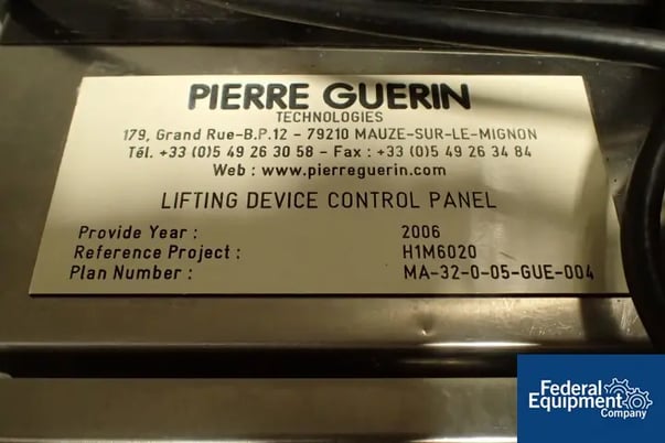Pierre Guerin Bioreactor #H1M6020, 316 Stainless Steel, 4/6 Bar, 80 liter working capacity, flat bolt on top - Image 3