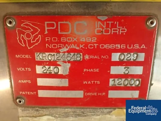 PDC Tunnel #KRC124648, sealer, 5" wide x 46" long, 12 kw heater with 2 blowers, 240 volt, #3252-44 - Image 2
