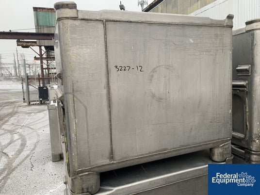 42 cu.ft., Tote Bin, Stainless Steel, 42" x 48" x 36" straight side, stackable, #3227-12 - Image 2