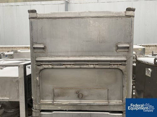 42 cu.ft., Tote Bin, Stainless Steel, 42" x 48" x 36" straight side, stackable, #3227-12 - Image 3