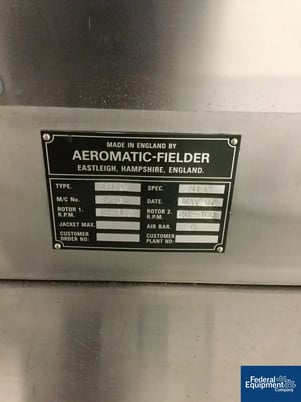 Aeromatic #E-140 GEA NICA radial basket extruder, Stainless Steel product contact surfaces, nominally rated - Image 2