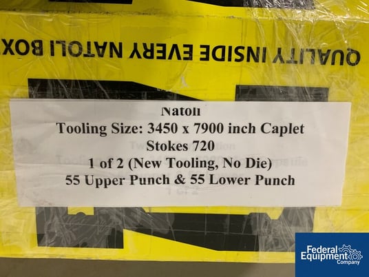 Stokes #720, tablet press, 3450 x 7900 inch Caplet, 55 Lower Punch/55 Upper Punch, manufactured by Natoli - Image 2