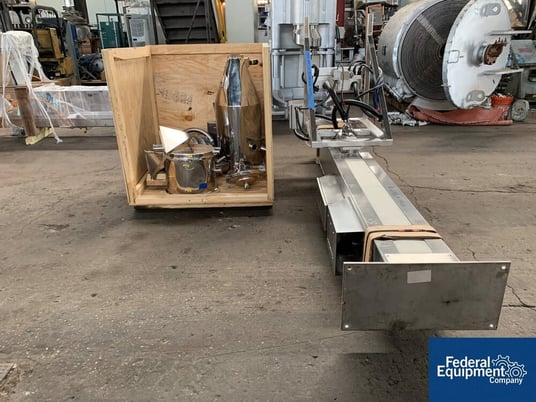 K-Tron, vacuum loading stand, mounted on MetoLift lift, Stainless Steel, receiver, #3307-3 - Image 1