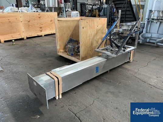 K-Tron, vacuum loading stand, mounted on MetoLift lift, Stainless Steel, receiver, #3307-3 - Image 2