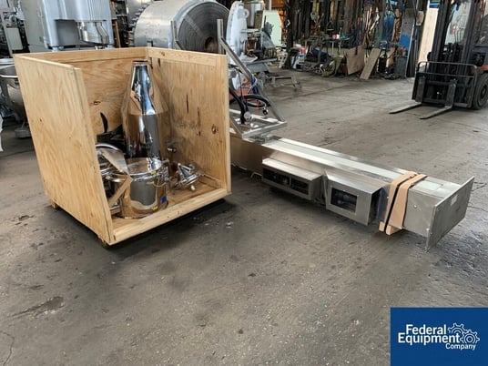 K-Tron, vacuum loading stand, mounted on MetoLift lift, Stainless Steel, receiver, #3307-3 - Image 4