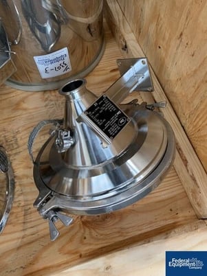 K-Tron, vacuum loading stand, mounted on MetoLift lift, Stainless Steel, receiver, #3307-3 - Image 7