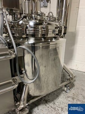 147.5 gallon Lleal, reactor, Stainless Steel, 3/3 bar, 590 liter, removable dish top, dish bottom, jacketed - Image 6