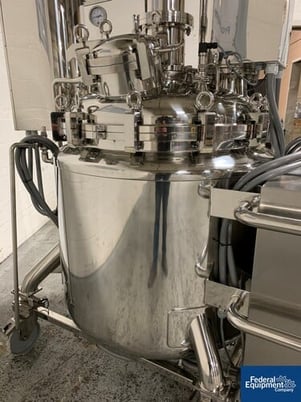 147.5 gallon Lleal, reactor, Stainless Steel, 3/3 bar, 590 liter, removable dish top, dish bottom, jacketed - Image 7
