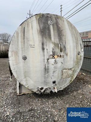 3000 gallon Horizontal storage tank, Stainless Steel construction, 7' diameter x 10' straight side, dished - Image 2