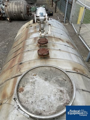 3000 gallon Horizontal storage tank, Stainless Steel construction, 7' diameter x 10' straight side, dished - Image 5