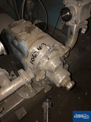Waukesha #030, rotary lobe pump, Stainless Steel, 1.5" inlet/outlet, 5 HP, S/N 209042, 1997, #10634-3, 1997 - Image 3
