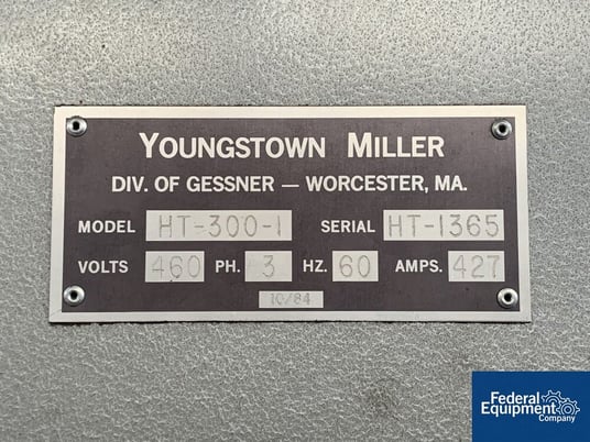 300 KW, Youngstown Miller #HT-300-1, Oil Heater, electrically heated, 460 volt, 427 amps, S/N HT-1365, #3408-3 - Image 2
