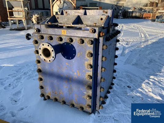 1033 sq.ft., 100 psi shell, 100 psi tube, Alfa-Laval #CP75-H-150, 316L Stainless Steel, 2006, #3465-1, 2006 - Image 4