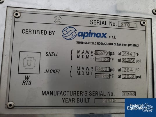 ICOS #AV Series, Pass-Thru Autoclave, Stainless Steel, 250 cu. ft. chamber, 49.5" width x 129.5" L x 67.5" H - Image 2