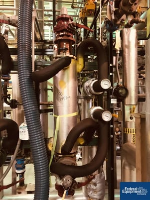 5" PFA lined column, jacketed, #3457-9 - Image 1