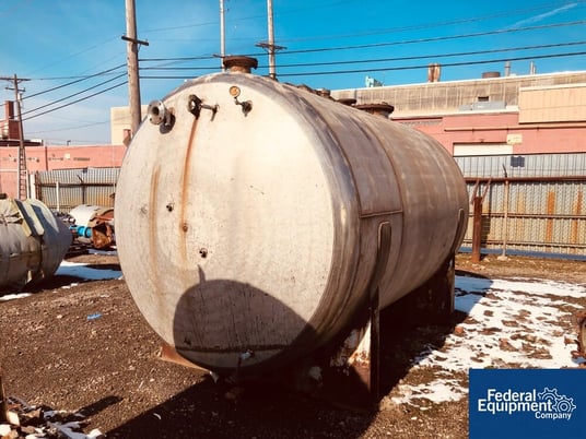 3500 gallon Stainless Steel tank, horizontal construction, approximately 90" diameter x 129" long, dished - Image 2