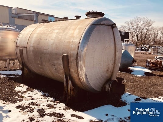 3500 gallon Stainless Steel tank, horizontal construction, approximately 90" diameter x 129" long, dished - Image 3