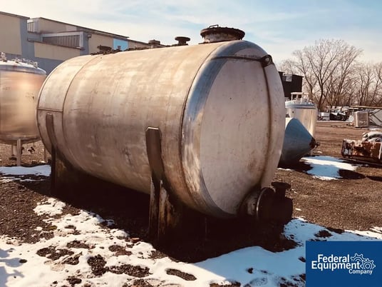 3500 gallon Stainless Steel tank, horizontal construction, approximately 90" diameter x 129" long, dished - Image 3