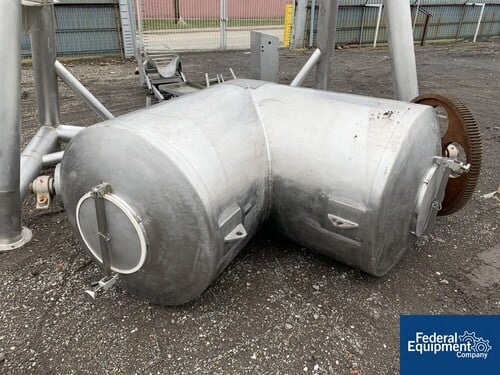 60 cu.ft. Twin Shell Bender, Stainless Steel, 18" top openings, 10" discharge, 7.5 hp, 230/460 volt shell - Image 5
