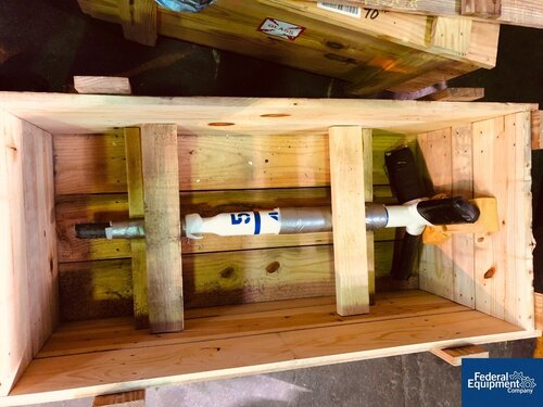 Dedietrich glass lined agitator, for CTJ50 reactor, 50 gallon, approximately 40" long x 18" span, 3 blade - Image 1