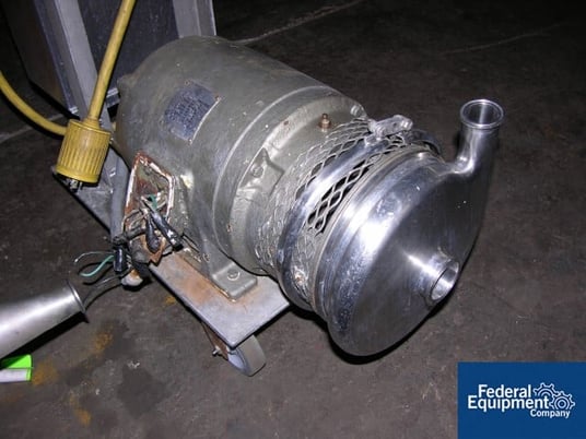 Tri-Clover #C218MD21S, 2" x 1.5" x 8" centrifugal pump, Stainless Steel, 5 HP, #26148 - Image 2
