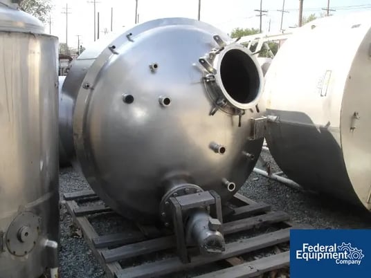 650 gallon Vessel Craft, 316 Stainless Steel reactor, 50/50 psi, jacketed, 6' diameter x 30" straight side - Image 2