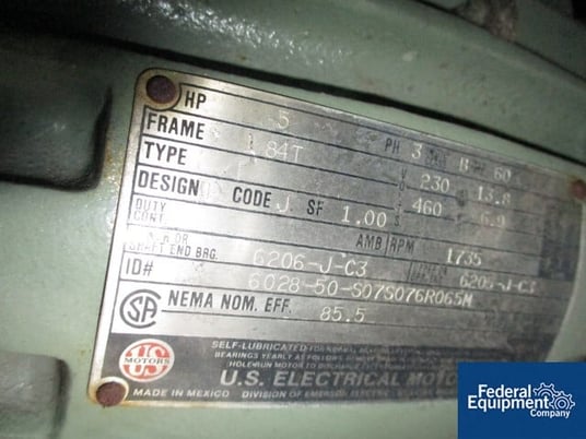 7.5 HP Myers #00V550A-5-7.5, dual shaft vacuum mixer, #16711 - Image 7