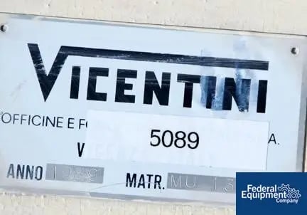 2'6" x 36-1/4" Vicentini pebble mill, 92 gallon, Stainless Steel contact surfaces, #26913 - Image 2