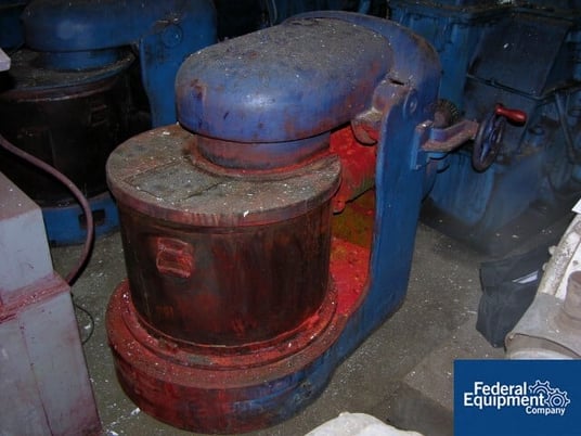 J.H. Day, pony mixer, 40 gallon, Carbon Steel, 26" dia.x 18" deep mixing can, 5 HP, 220/440 V. motor, hand - Image 1