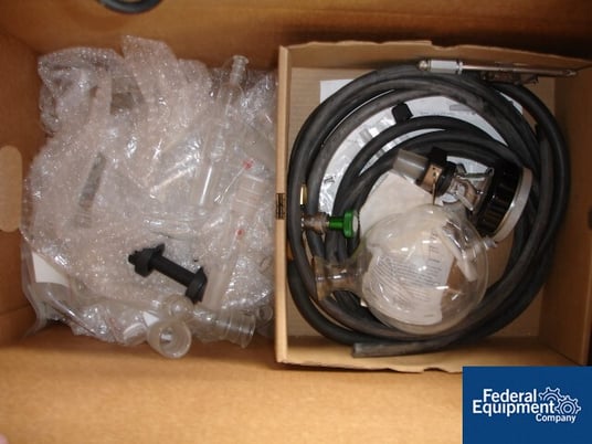 Buchi RotoVap #EL-130, glass evaporator, glass flasks, coil condenser, 120 V., #29277 - Image 3