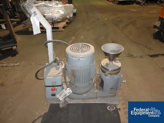 Premier #KSIF, type 4UB7, colloid mill, 4" diameter rotor, rated up to 50 GPH w/feed hopper, on base w/7.5 - Image 2
