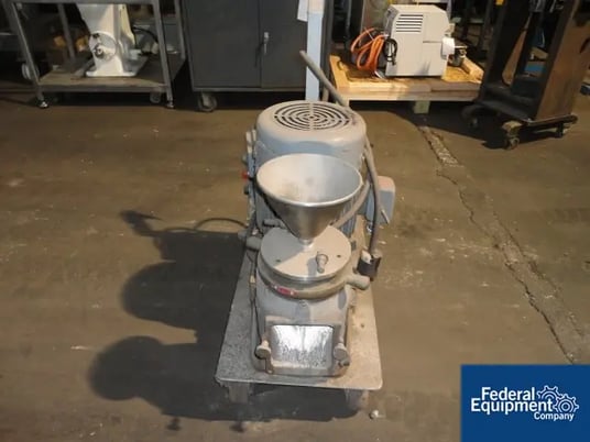 Premier #KSIF, type 4UB7, colloid mill, 4" diameter rotor, rated up to 50 GPH w/feed hopper, on base w/7.5 - Image 3