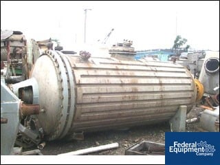 Buss, 141 cu.ft. rotary vacuum dryer, Stainless Steel, 60" diameter, x 144" length, cored paddle & shaft - Image 1