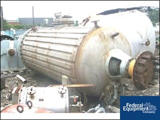 Buss, 141 cu.ft. rotary vacuum dryer, Stainless Steel, 60" diameter, x 144" length, cored paddle & shaft - Image 2
