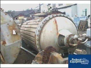 Buss, 141 cu.ft. rotary vacuum dryer, Stainless Steel, 60" diameter, x 144" length, cored paddle & shaft - Image 5