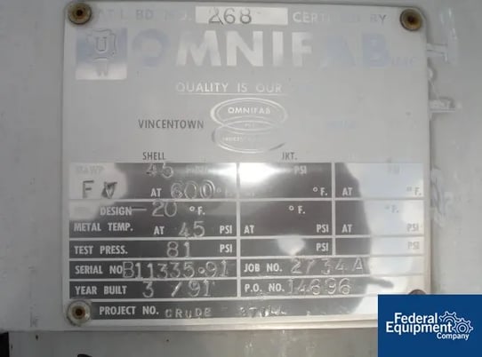 12" x 17.6' Omnifab, 45 psi, Stainless Steel column, #31179 - Image 5