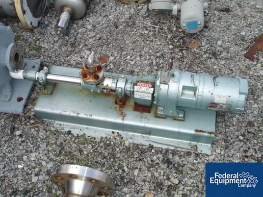 1.5" inlet x 1" outlet, Moyno #6M1SFF, progressive cavity pump, 1" x 1.5", Stainless Steel, 1/2 HP, #31183 - Image 2