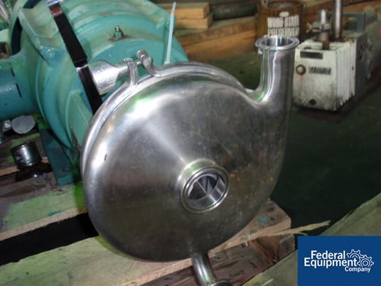 Tri-Clover #C218MD25T-8, centrifugal pump, Stainless Steel, 2" x 1.5" on base, 15 HP, 230/460 V., serial - Image 2