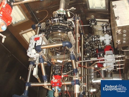 18.49 gallon R & M Italia reactor train, 70 liter, glass lined, removable dish top, dish bottom, 150 psi - Image 7