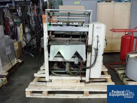 Omega Design #DL27, dual lane shrink bundler, 13-37 bundles/minute, 60-150 containers/minute, right angle - Image 1