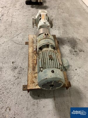 Waukesha #12T, rotary lobe pump, Stainless Steel, 2.5" inlet/outlet, on base w/7.5 HP motor, #35695 - Image 2