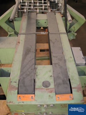 Little David #7B, case sealer, top & bottom tape heads with powered belt conveyor, #36422 - Image 3