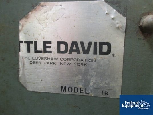 Little David #7B, case sealer, top & bottom tape heads with powered belt conveyor, #36422 - Image 6
